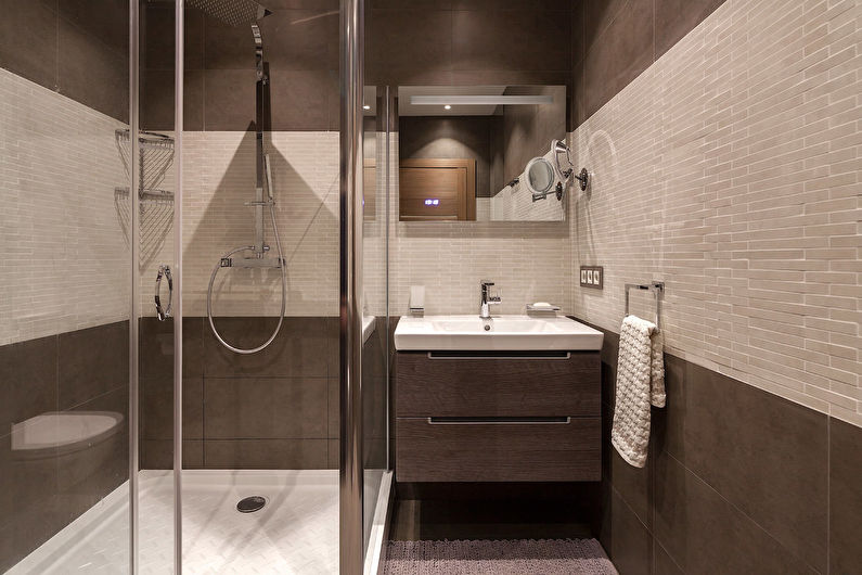 Дизайн маленькой ванной комнаты в стиле минимализм