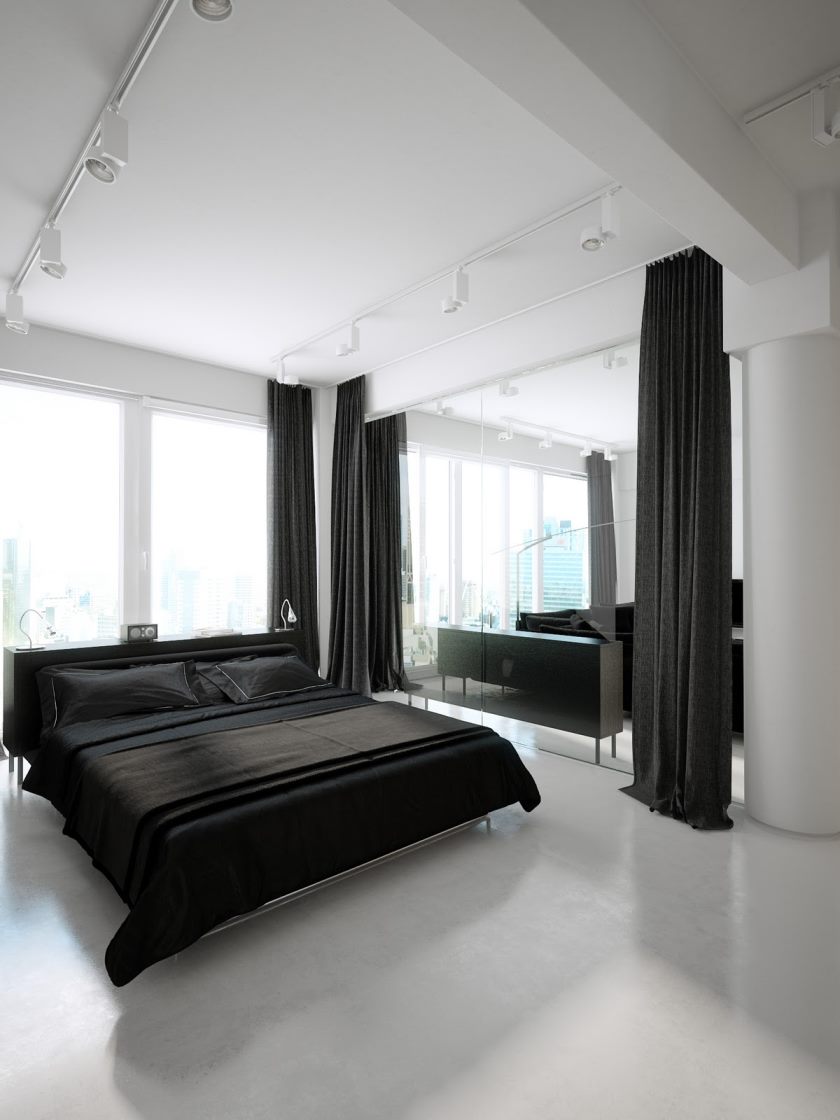 monochrome-black-white-bedroom