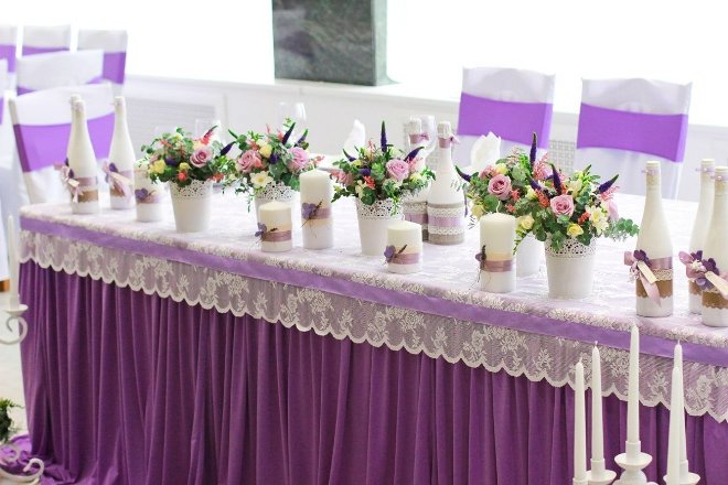 Идеи для декора свадебного стола