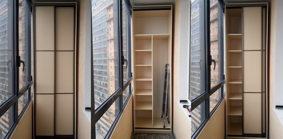 шкаф для хранения на балконе