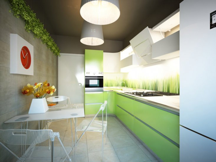 Кухни салатового цвета дизайн
