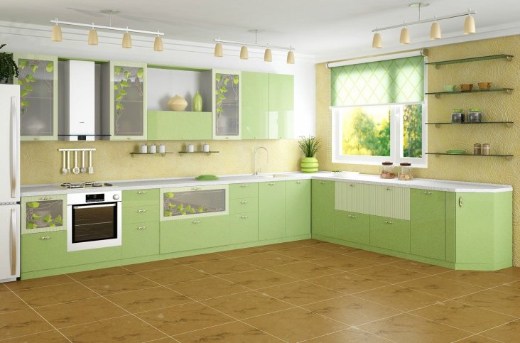 Маленькая Зеленая Кухня Фото