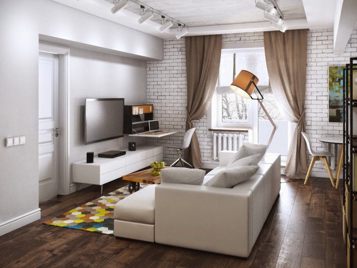 Дизайн гостиной в хрущевке — 30 фото идей обустройства комнаты