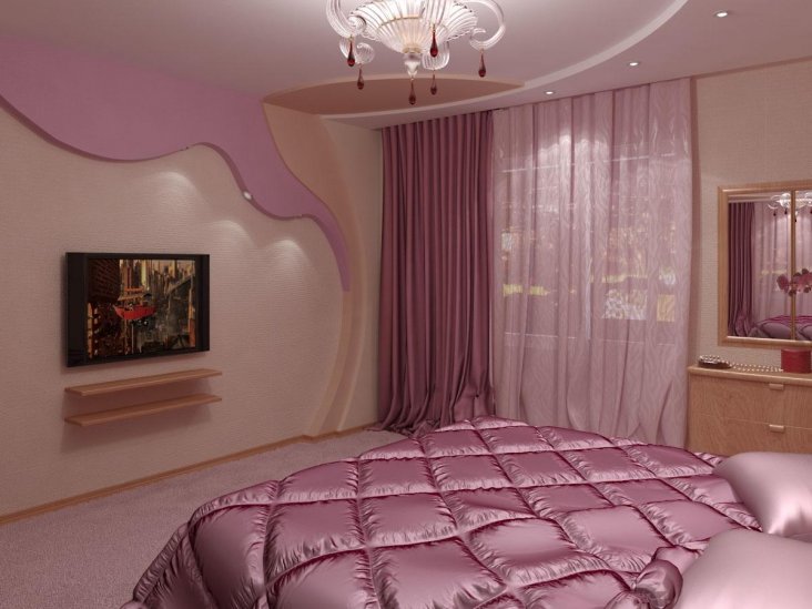 Розовые шторы - фото стильного применения нежных занавесок