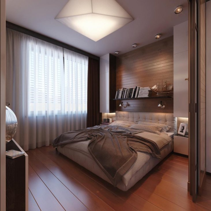 Дизайн спальни в частном доме недорого