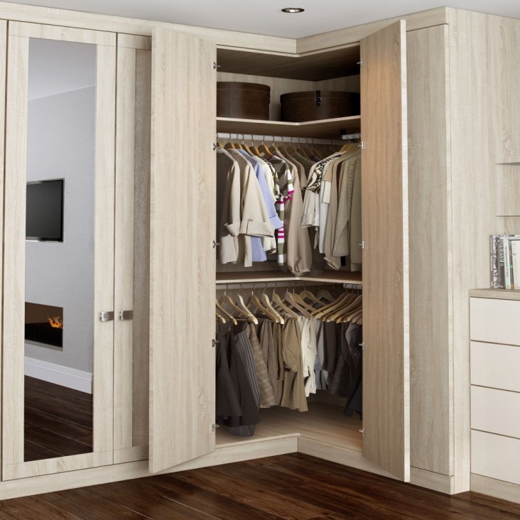 Угловой шкаф в спальню — 110 лучших моделей для интерьера спальни