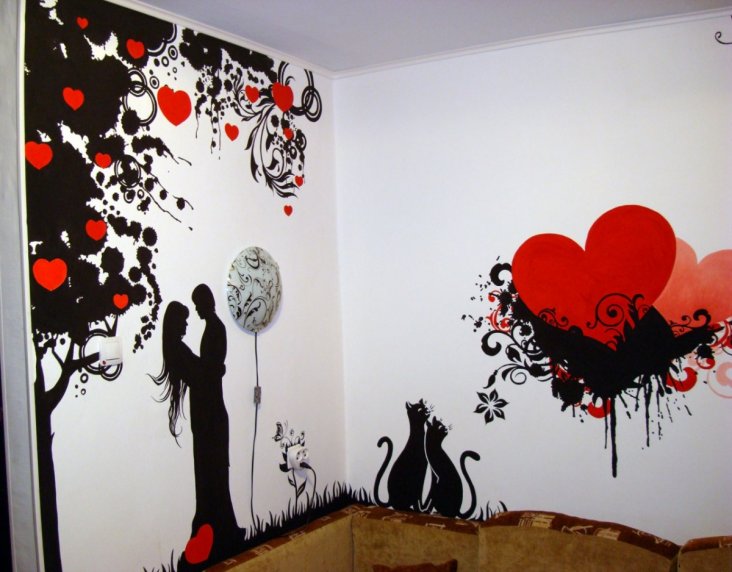 Покраска стен — пошаговое описание, идеи и варианты оформления при помощи краски (100 фото и видео)